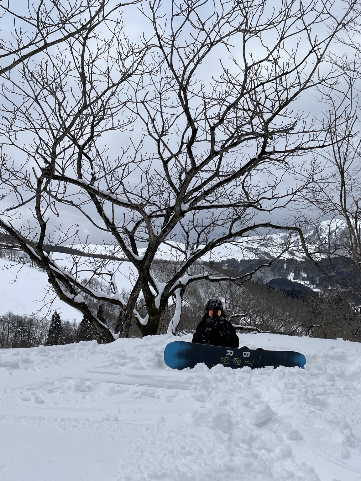 雪山でスノーボードを楽しむARUSE